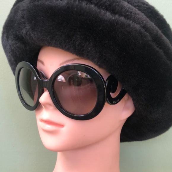 PRADA SUNGLASSES SPR 27N 55 22 1AB-3M1 135 2N BLACK MINIMAL BAROQUE - Picture 3 of 11